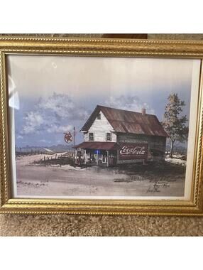 Huey Theus The General Store Art Print Framed Coca-Cola Texaco